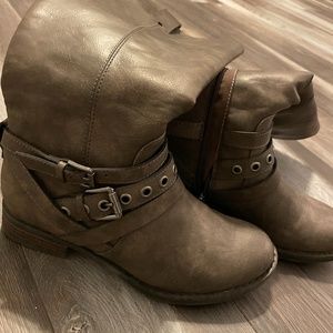dark gray boots